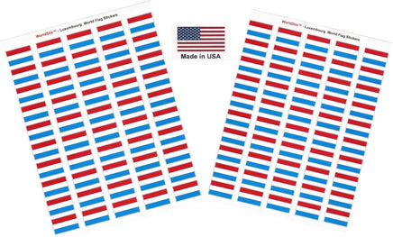 Luxembourg flag sheet stickers