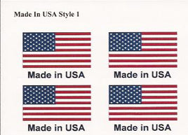 Made in USA flag sheet stickers