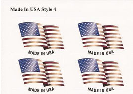 Made in USA flag sheet stickers