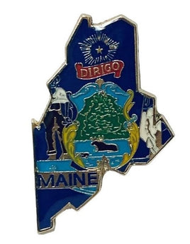 Maine State Lapel Pin - Map Shape (Updated Version)