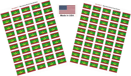 Mauritania flag sheet stickers
