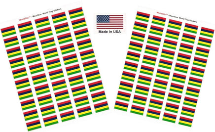 Mauritius flag sheet stickers