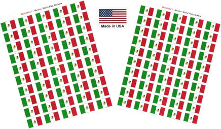 Mexico flag sheet stickers