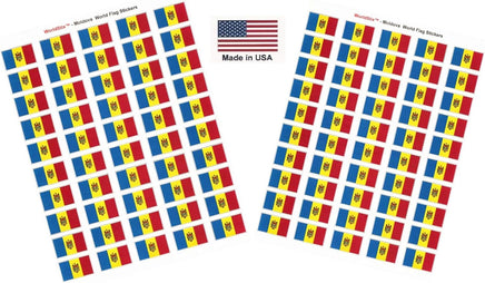 Moldova flag sheet stickers