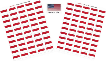 Monaco flag sheet stickers