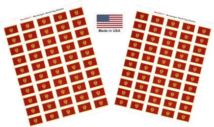 Montenegro flag sheet stickers
