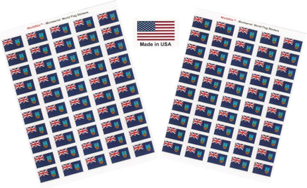 Montserrat flag sheet stickers
