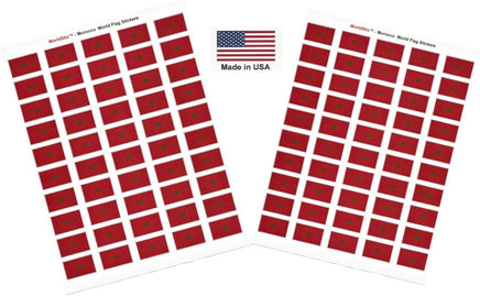 Morocco flag sheet stickers