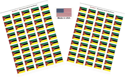 Mozambique flag sheet stickers