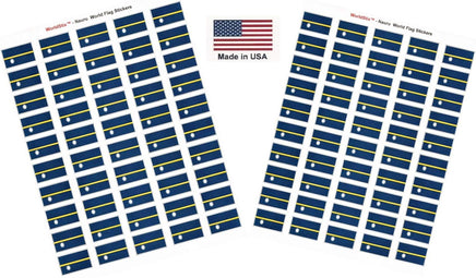Nauru flag sheet stickers
