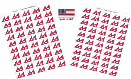 Nepal flag sheet stickers