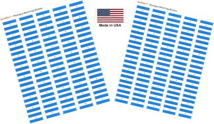 Nicaragua flag sheet stickers