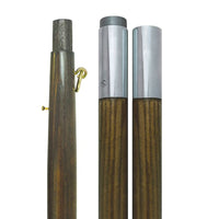 Oak indoor flag pole with chrome joint