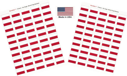Poland flag sheet stickers