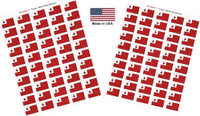 Country Flag Sheet Stickers T-Z