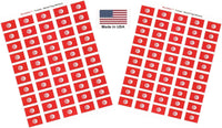 Country Flag Sheet Stickers T-Z