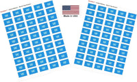 Country Flag Sheet Stickers T-Z