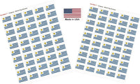 Country Flag Sheet Stickers T-Z