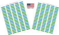 Country Flag Sheet Stickers T-Z