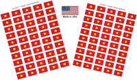 Country Flag Sheet Stickers T-Z