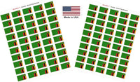 Country Flag Sheet Stickers T-Z