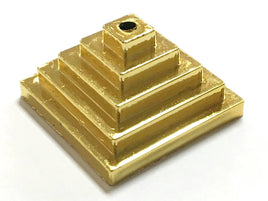 1 Hole Gold Pyramid Plastic Flag Stands