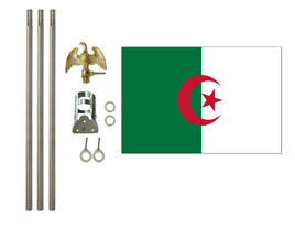 3'x5' Algeria Polyester Flag with 6' Flagpole Kit