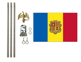 3'x5' Andorra Polyester Flag with 6' Flagpole Kit