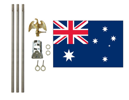3'x5' Australia Polyester Flag with 6' Flagpole Kit
