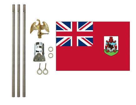 3'x5' Bermuda Polyester Flag with 6' Flagpole Kit