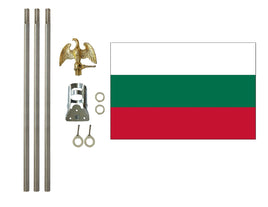 3'x5' Bulgaria Polyester Flag with 6' Flagpole Kit