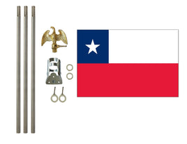 3'x5' Chile Polyester Flag with 6' Flagpole Kit