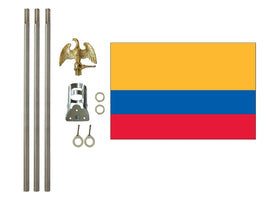 3'x5' Colombia Polyester Flag with 6' Flagpole Kit