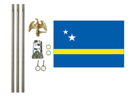 3'x5' Curacao Polyester Flag with 6' Flagpole Kit