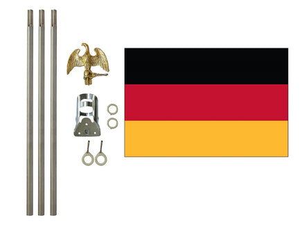 3'x5' Germany Polyester Flag with 6' Flagpole Kit