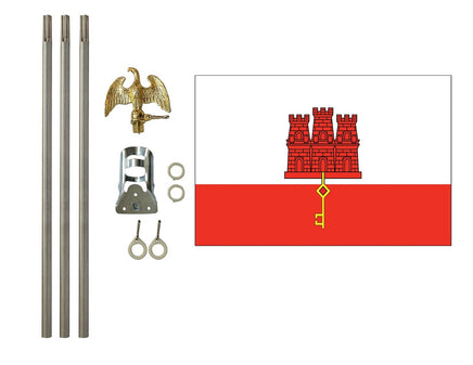 3'x5' Gibraltar Polyester Flag with 6' Flagpole Kit