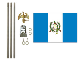 3'x5' Guatemala Polyester Flag with 6' Flagpole Kit
