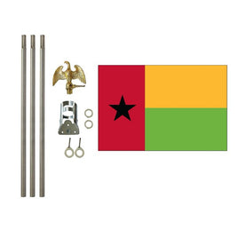 3'x5' Guinea Bissau Polyester Flag with 6' Flagpole Kit