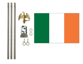3'x5' Ireland Polyester Flag with 6' Flagpole Kit