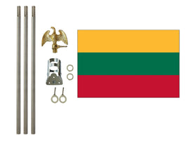 3'x5' Lithuania Polyester Flag with 6' Flagpole Kit