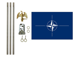 3'x5' NATO Polyester Flag with 6' Flagpole Kit