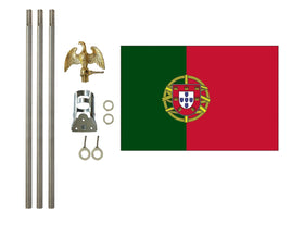3'x5' Portugal Polyester Flag with 6' Flagpole Kit
