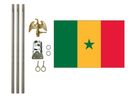 3'x5' Senegal Polyester Flag with 6' Flagpole Kit