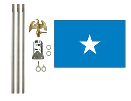 3'x5' Somalia Polyester Flag with 6' Flagpole Kit