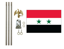 3'x5' Syria Polyester Flag with 6' Flagpole Kit