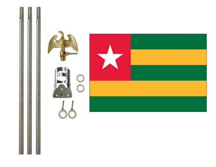 3'x5' Togo Polyester Flag with 6' Flagpole Kit