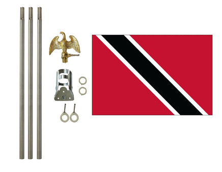 3'x5' Trinidad Polyester Flag with 6' Flagpole Kit