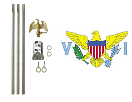 3'x5' U.S. Virgin Island Polyester Flag with 6' Flagpole Kit