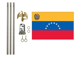 3'x5' Venezuela Polyester Flag with 6' Flagpole Kit
