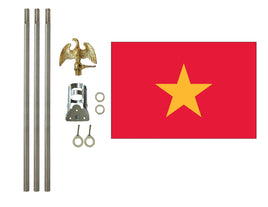 3'x5' Vietnam Polyester Flag with 6' Flagpole Kit